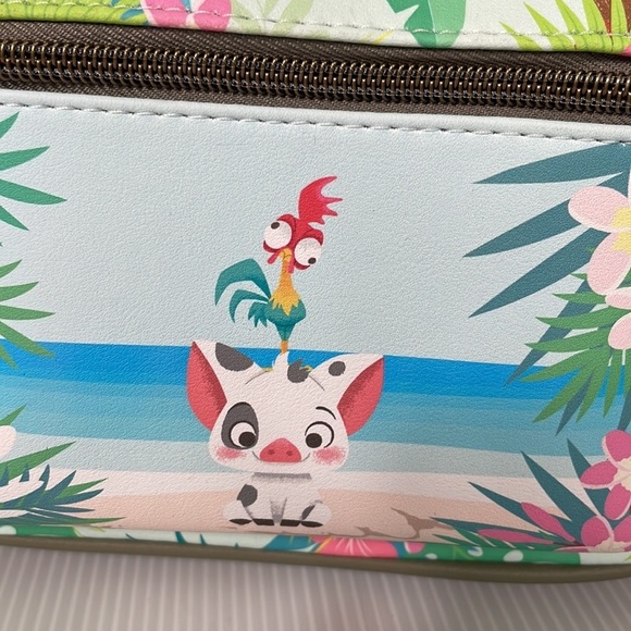 Disney Loungefly mini backpack Moana Pua Hei Hei Kakamora tropical floral NWT main image 8